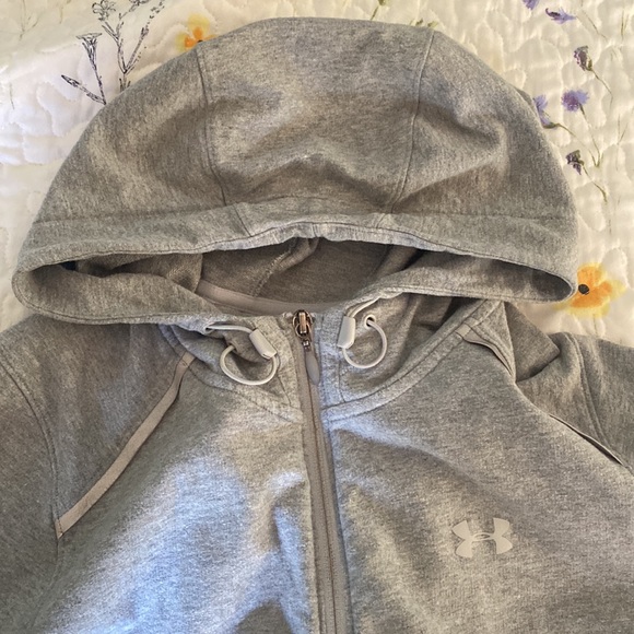 under armour grey hooded zip-up - Picture 3 of 5
